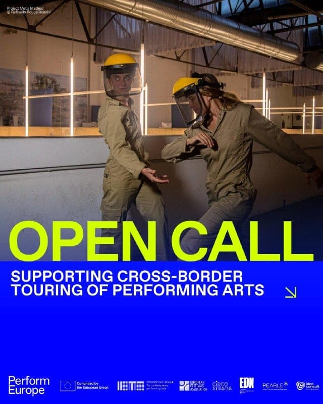 Cover for Perform Europe — гранты да 60 000 EUR для міжнародных тураў