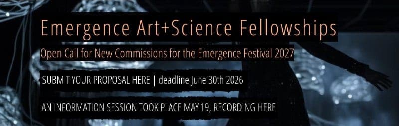 Cover for Emergence Art+Science Fellowships — грант на новыя мастацкія праекты