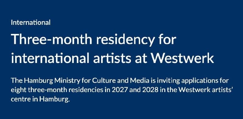 Cover for Westwerk Residency for International Artists in Hamburg