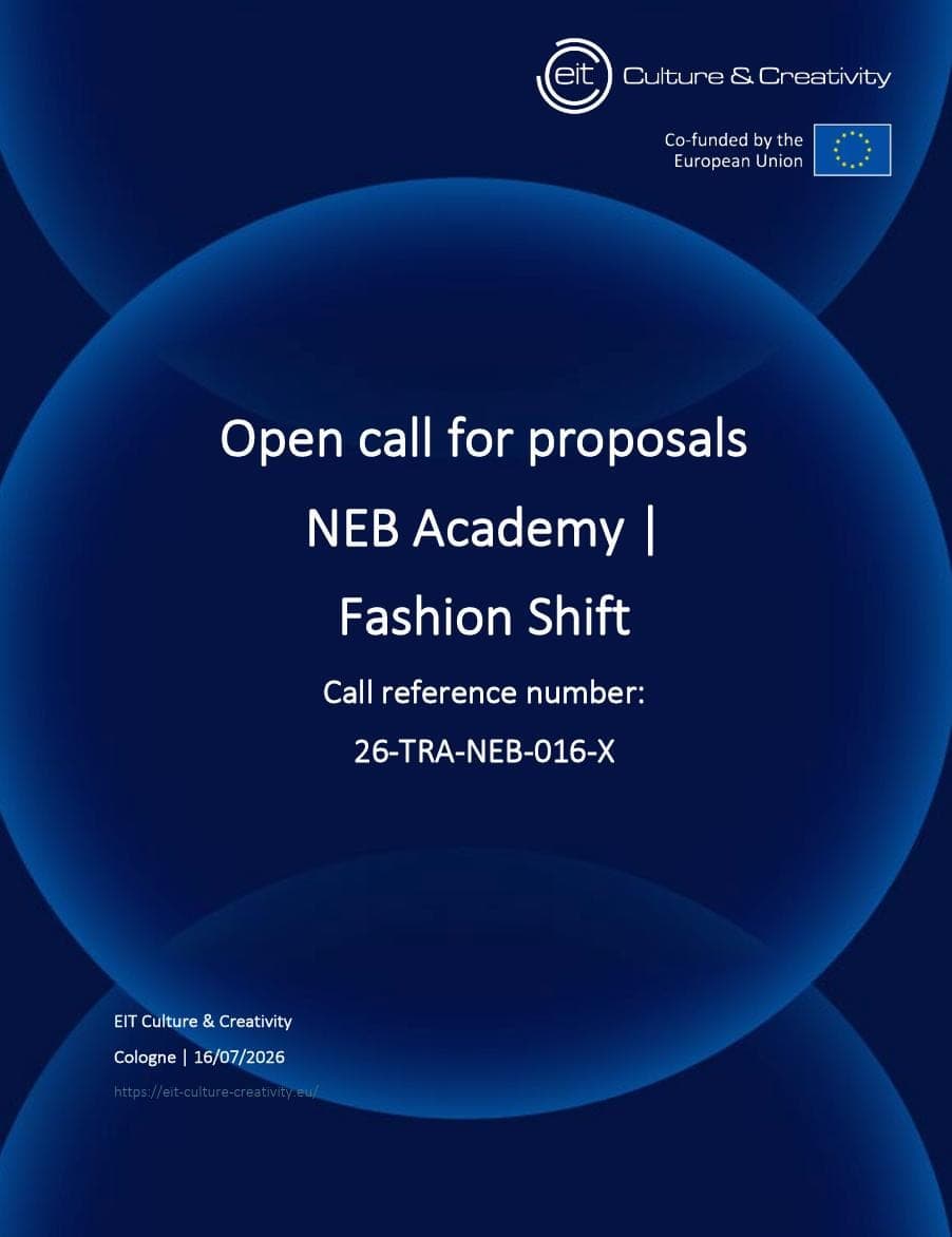 Cover for NEB Academy | Fashion Shift — да 500 000 EUR для кансорцыумаў